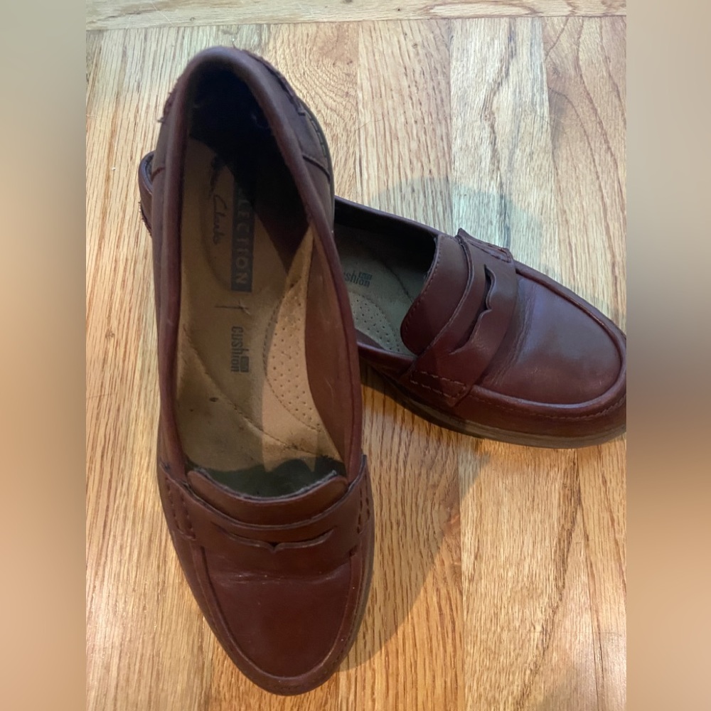 Clarks loafers leather